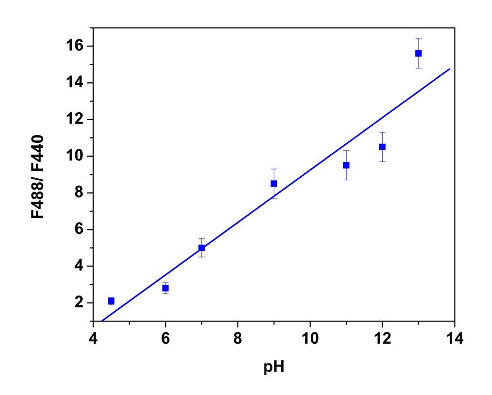 Fluorescence emission ratio of BCFL