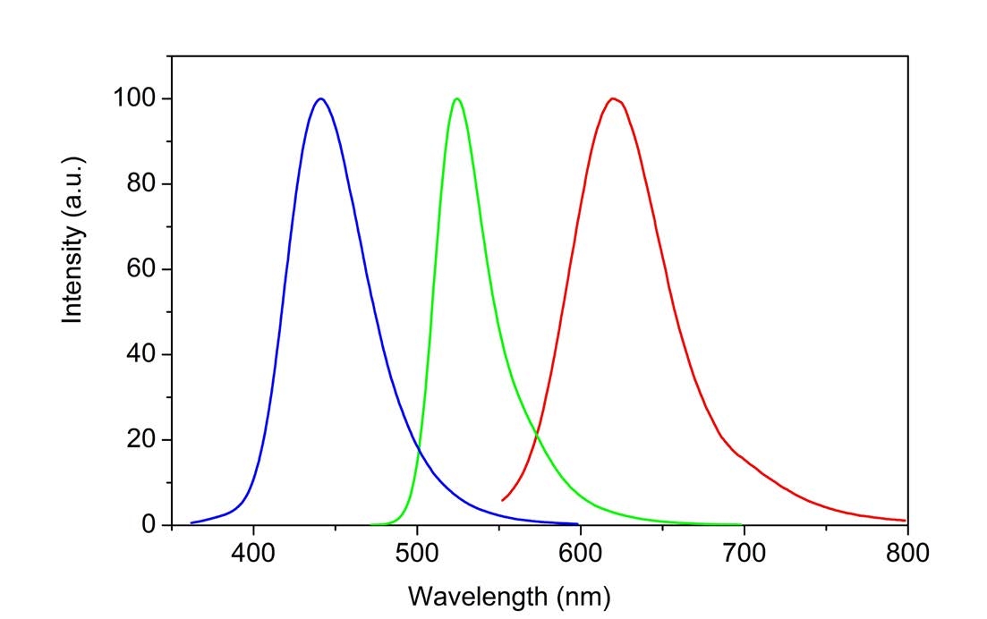 spectra of AMC, R110 and ProRed