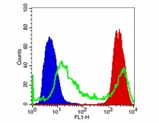 Detection of Jurkat cell viability using Cell Explorer™ Fixable Dead Cell Staining Kit.