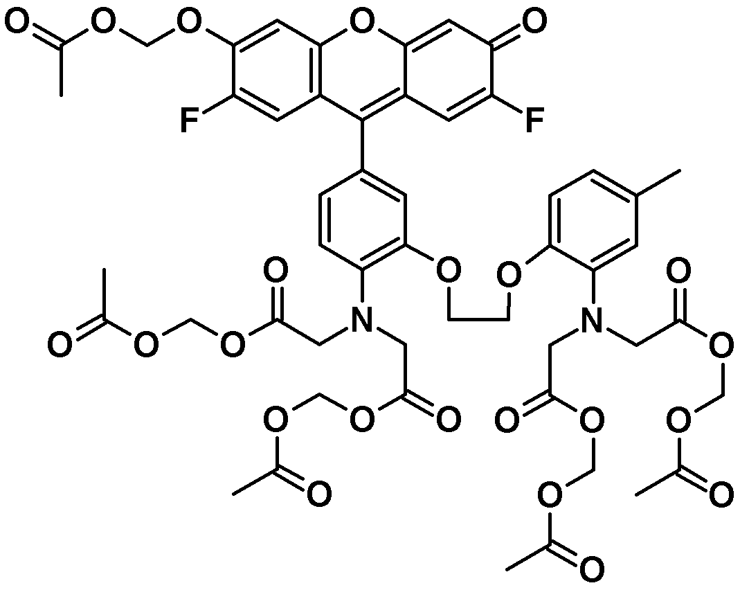 The chemical structure of Fluo-4 AM