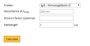 Protein Concentration Calculator