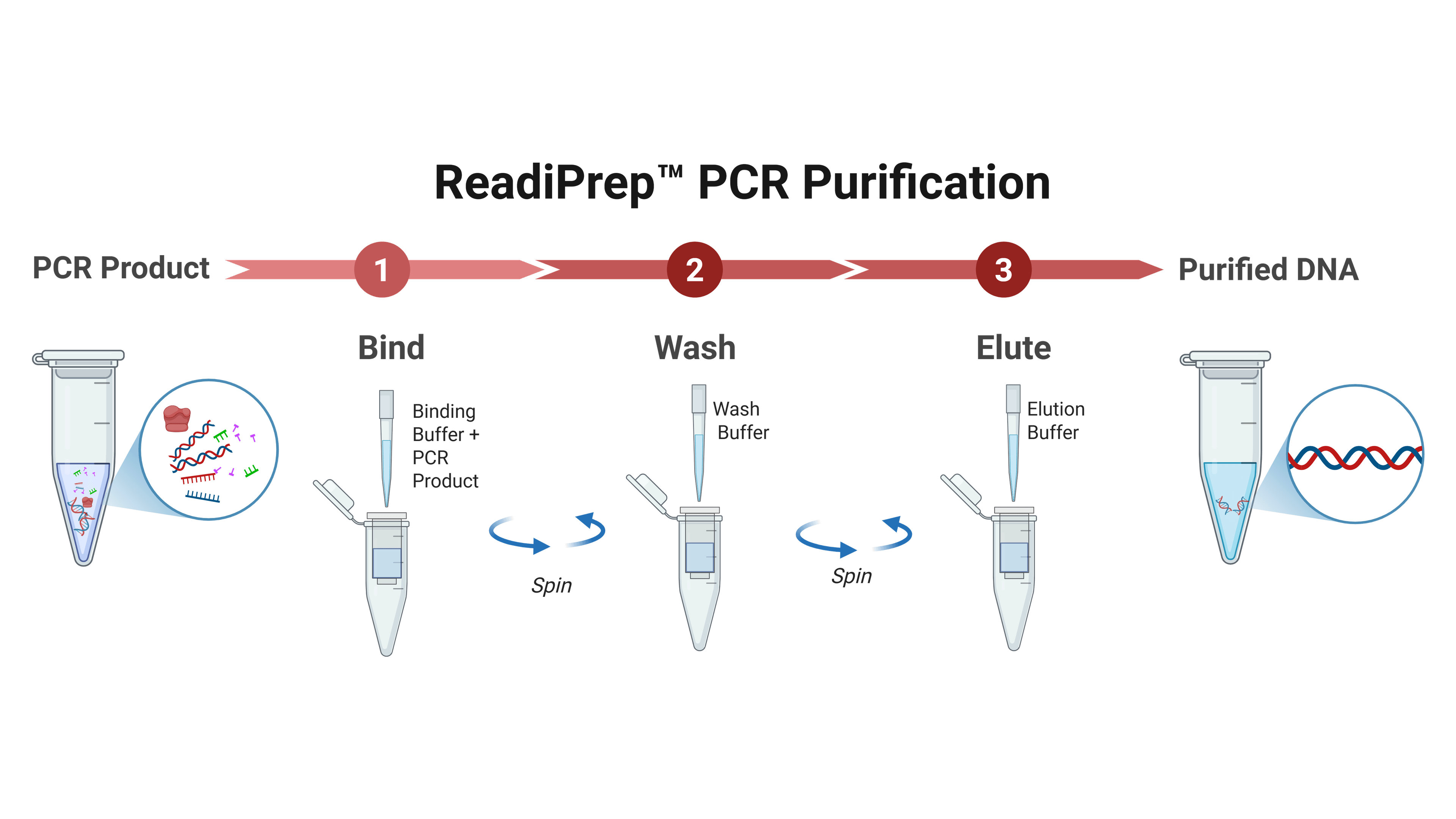 ReadiPrep™ PCR Purification workflow