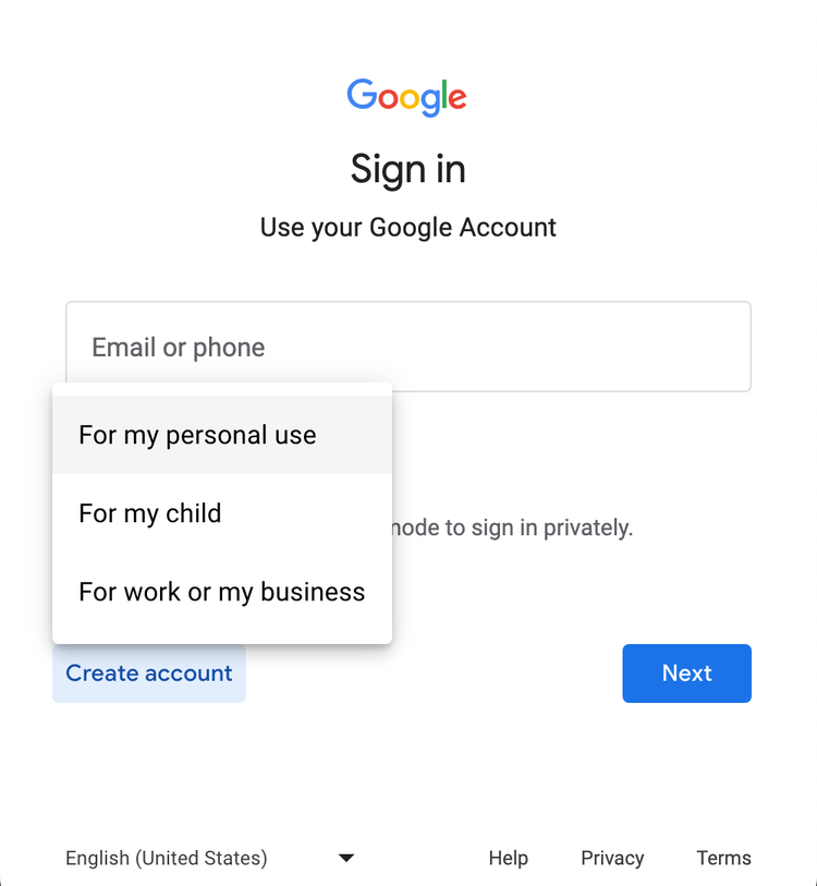 sign in