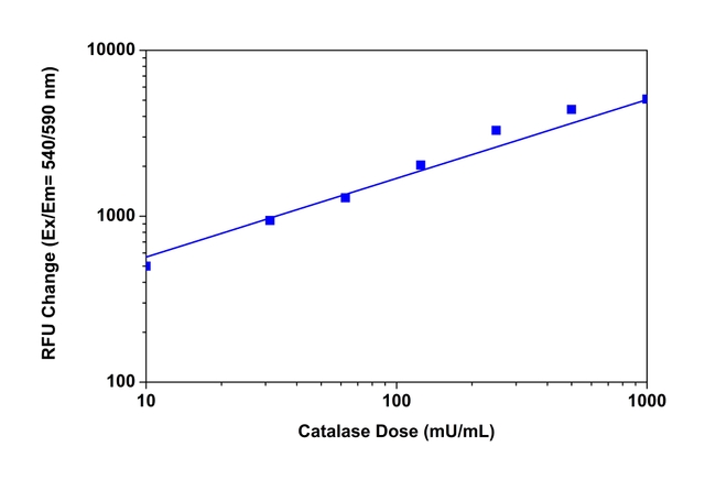 Catalase does responses were measured with Amplite<sup>®</sup> Fluorimetric Catalase Assasy Kit