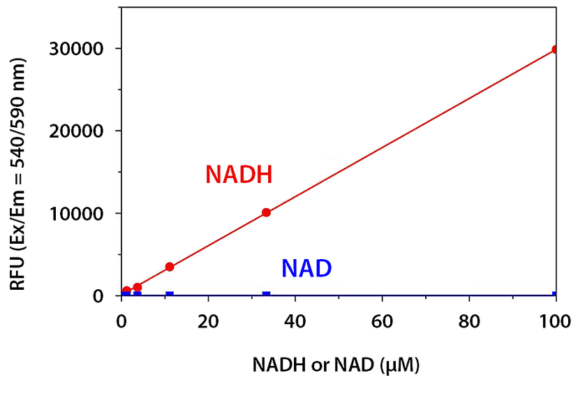 NADH dose response