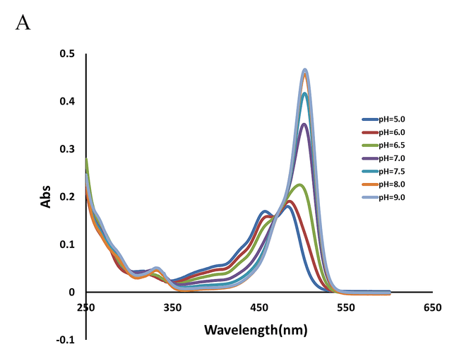 absorbance spectra of BCFL